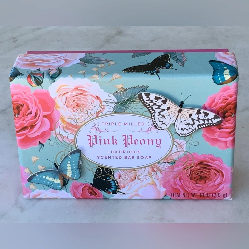 CST COMMONWEALTH PEONY PINK SCENTED BAR SOAP TRIPLE MILLED LUXURIOUS NIB
